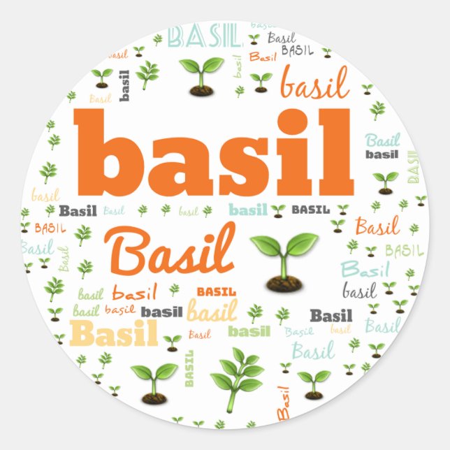 HERB WORD LABEL - BASIL (Front)