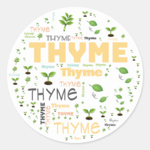 HERB WORD LABEL THYME LABEL