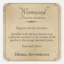 Herbal Apothecary Square Stickers
