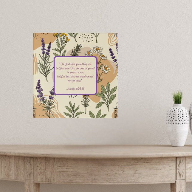Herbal Blossoms Blessing Customisable  Poster (Creator Uploaded)