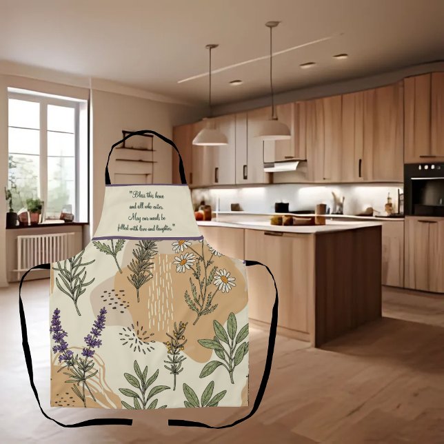 Herbal Blossoms Customisable Apron (Creator Uploaded)