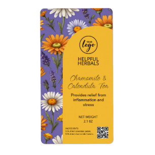 Herbal Calendula And Chamomile Tea Product Labels