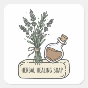 Herbal Healing Soap Label Natural Skincare