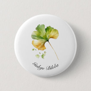 Herbal Life: Ginkgo Biloba customisable 6 Cm Round Badge