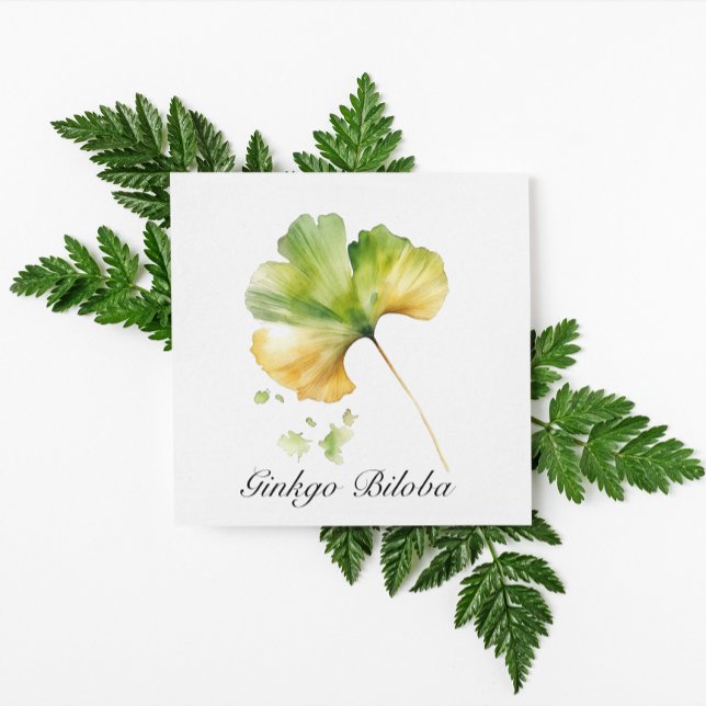 Herbal Life: Ginkgo Biloba leaf customisable Invitation (Creator Uploaded)