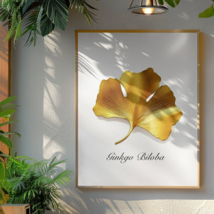 Herbal Life, Golden Ginkgo Biloba customisable Poster