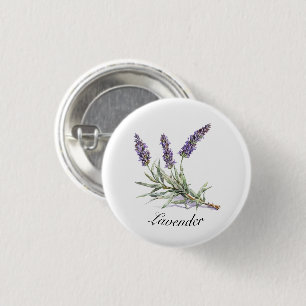 Herbal Life: Lavender, customisable  3 Cm Round Badge