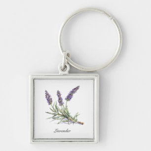 Herbal Life: Lavender, customisable Key Ring