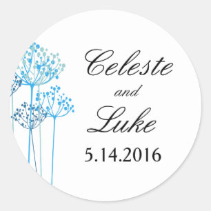Herbal Rhapsody Wedding Classic Round Sticker