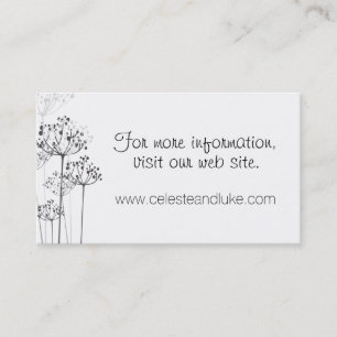 Herbal Rhapsody Wedding Info Business Card