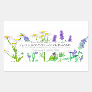 Herbal Tea Blend Lavender Chamomile Product Label 