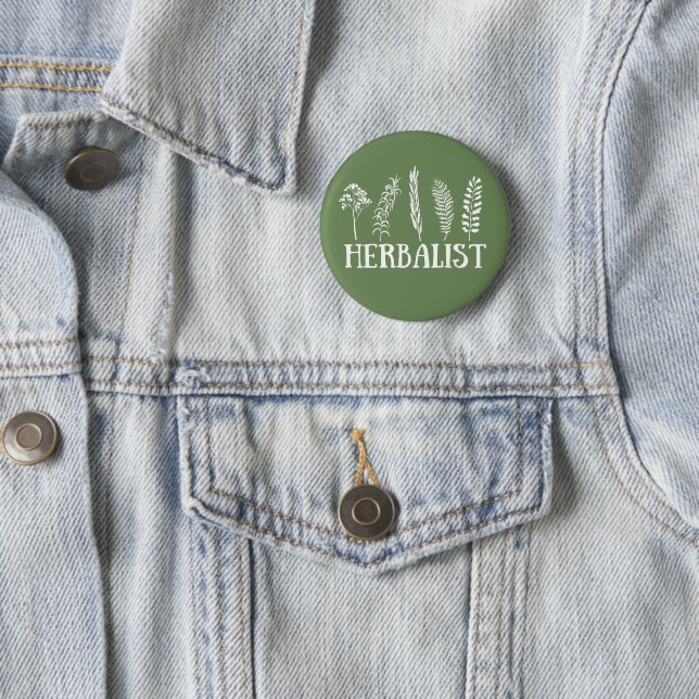 herbalist 6 cm round badge (In Situ)
