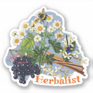 Herbalist Feverfew Flowers Elderberry shaped