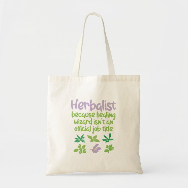 Herbalist Herbs Funny Tote Bag (Front)