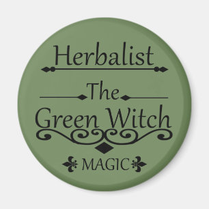 herbalist the green witch magic magnet