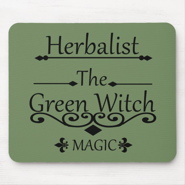 herbalist the green witch magic mouse pad (Front)