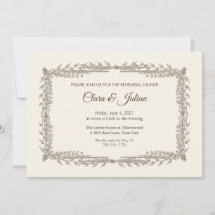 Herbarium Apothecary Rehearsal Dinner Invitation