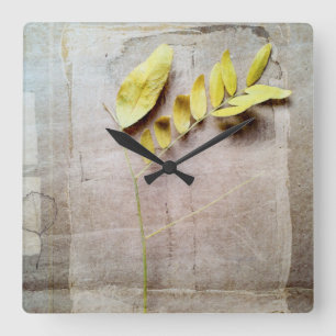 Herbarium V Square Wall Clock