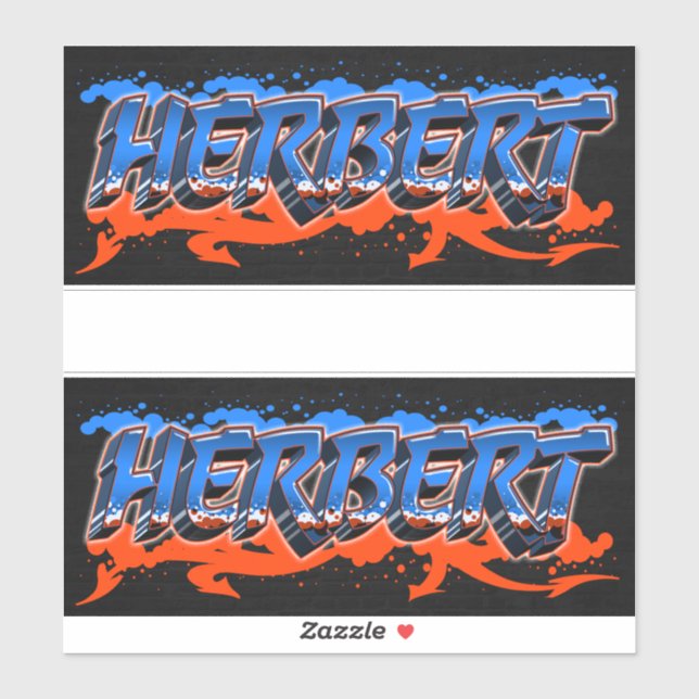 Herbert First Name Graffiti Sticker (Sheet)