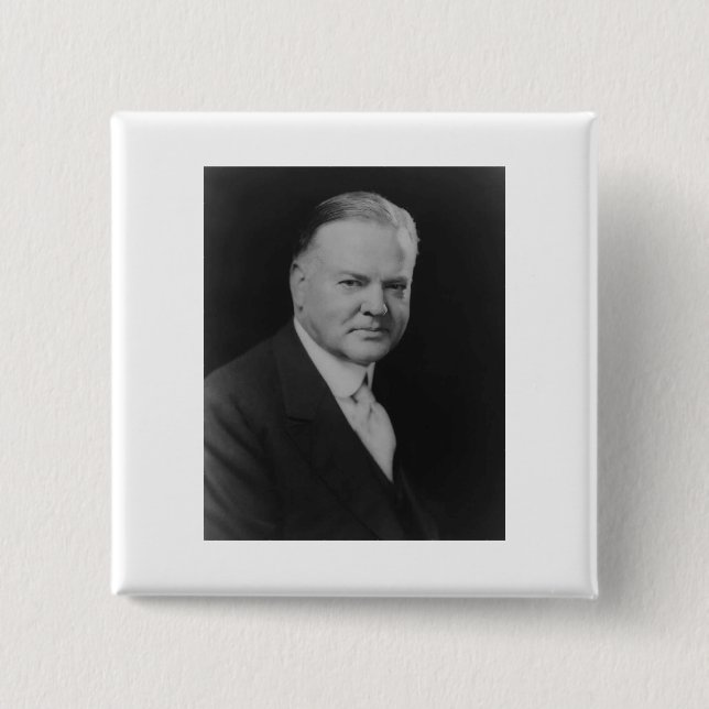 Herbert Hoover 15 Cm Square Badge (Front)