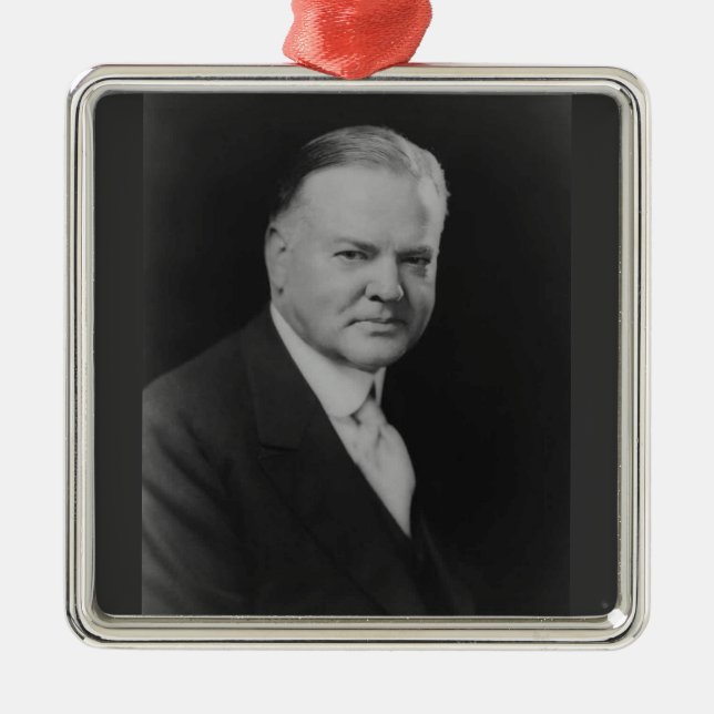 Herbert Hoover 31st President Metal Tree Decoration (Front)