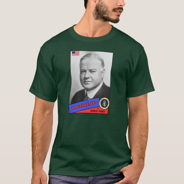 Herbert Hoover Baseball Card T-Shirt (Front)