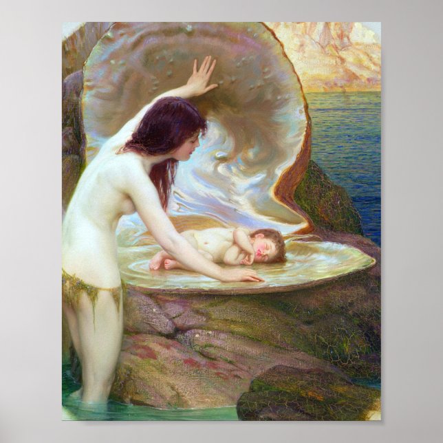 Herbert James Draper - A Water Baby 1900 Poster (Front)