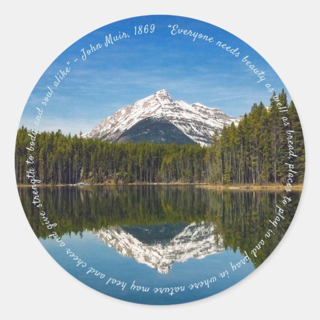 Herbert Lake, Banff NP, Canada Classic Round Sticker (Front)