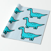 Herbert the Blue Dinosaur Wrapping Paper