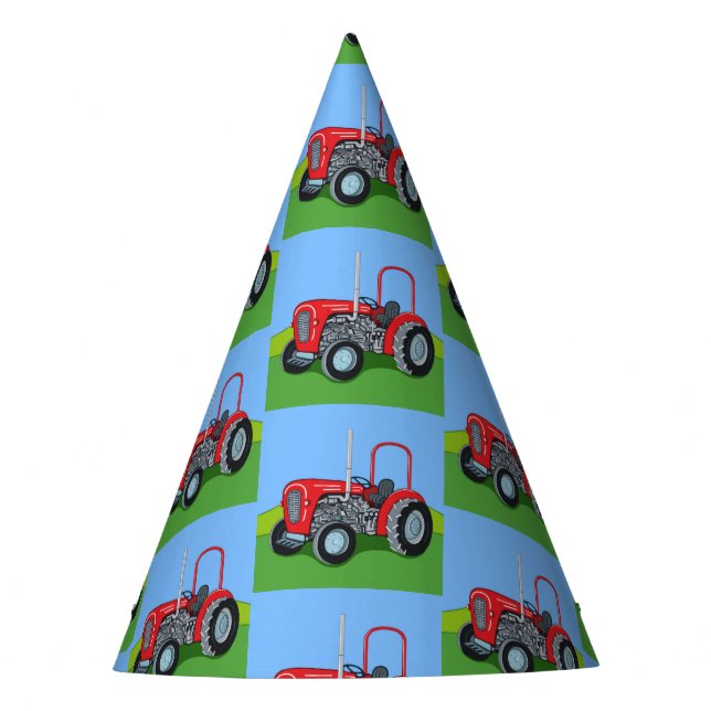 Herbert the Tractor Party Hat (Front)