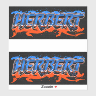 Herbert Vorname Name Graffiti Aufkleber Sticker