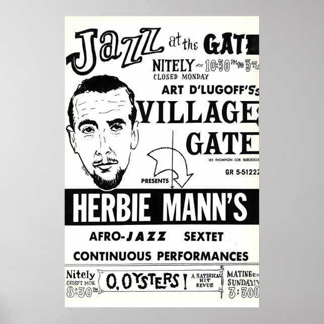 Herbie Mann jazz poster - Comin' Home Baby (Front)