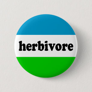 herbivore 6 cm round badge