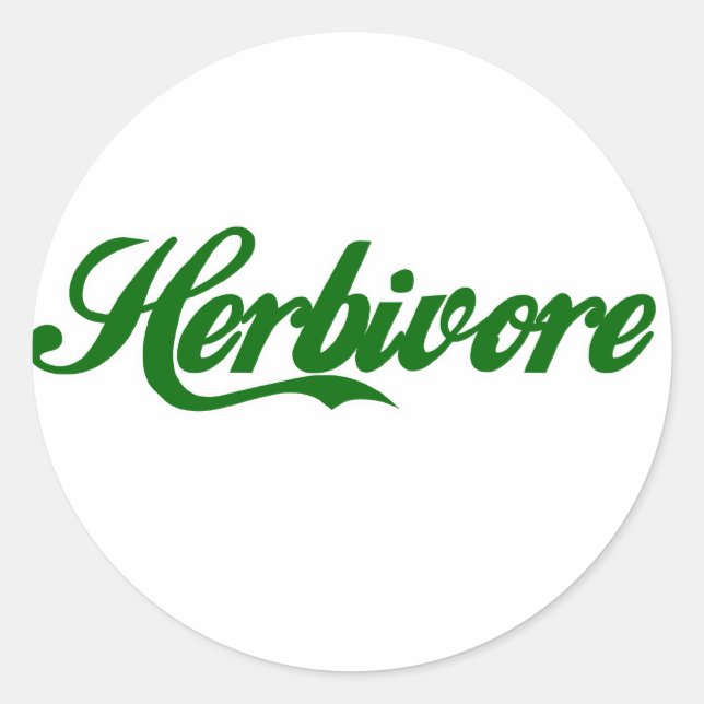 Herbivore Classic Round Sticker (Front)