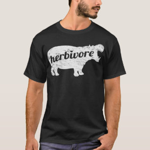 HERBIVORE Hippopotamus Eat Veg Vegan Inspired Desi T-Shirt