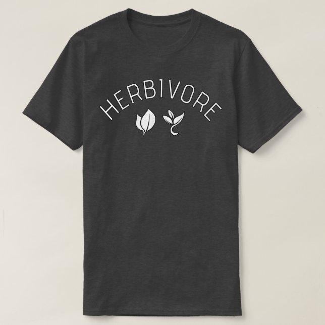 Herbivore simple plants for vegans and vegetarians T-Shirt (Design Front)
