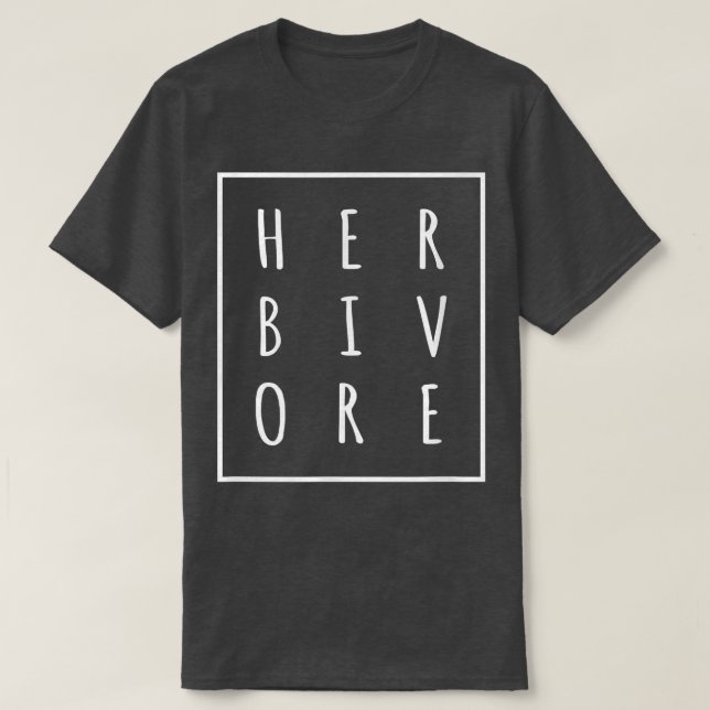 Herbivore tet in a square bo t  vegan vegetarian t T-Shirt (Design Front)