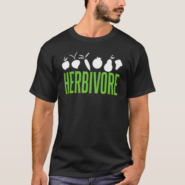 Herbivore Vegetarian Inspired Quote Graphic Appare T-Shirt (Front)