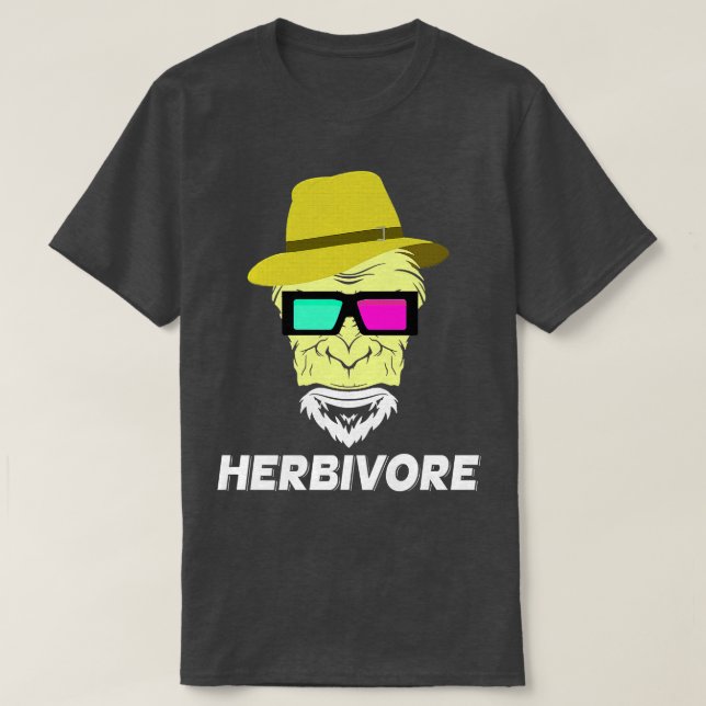 Herbivore Vegetarian Vegan Gorilla  T-Shirt (Design Front)