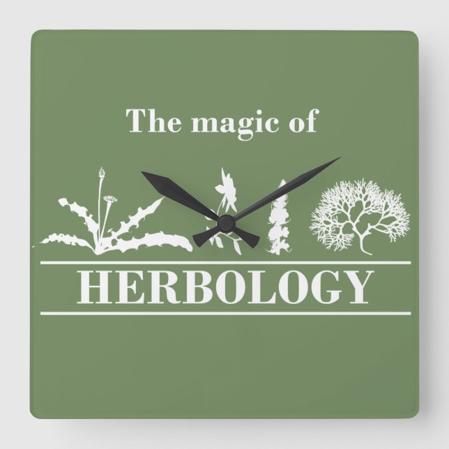 herbology square wall clock (Front)