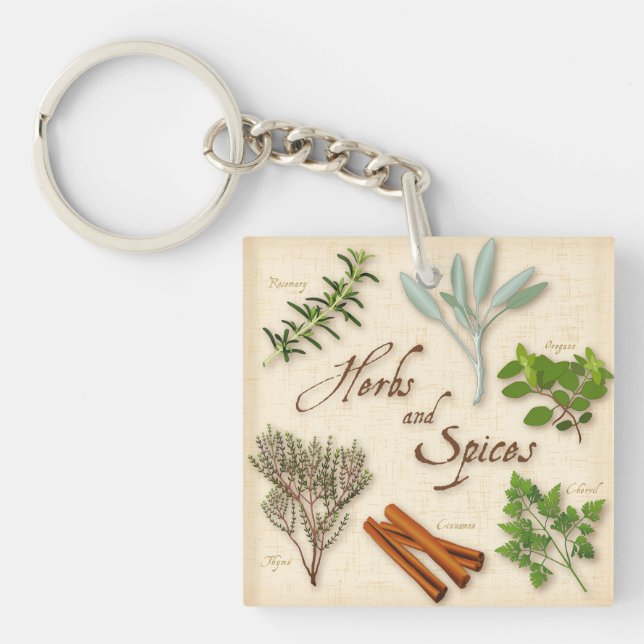 Herbs and Spices Keychain (Front)