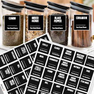 Herbs and Spices Label  Glass Storage Label
