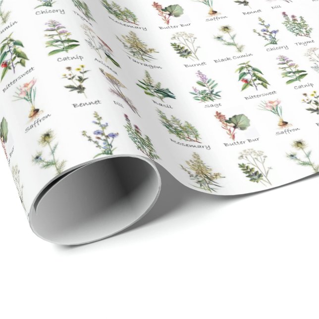 Herbs and Spices medley Wrapping Paper (Roll Corner)