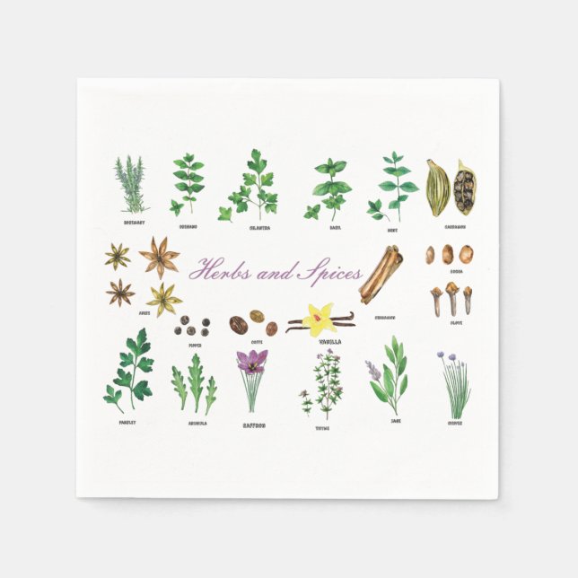 Herbs and Spices napkins (Front)