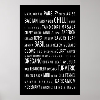 Herbs and spices poster