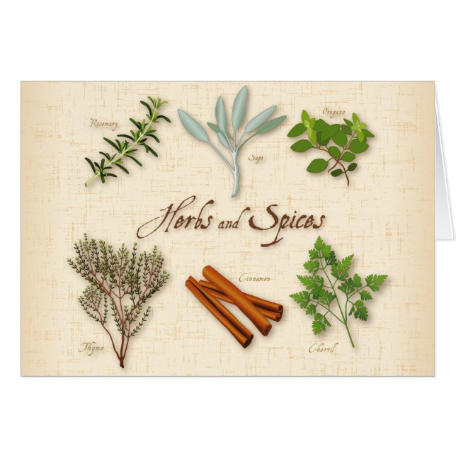 Herbs and Spices, Rosemary, Sage, Thyme, Cinnamon (Front Horizontal)