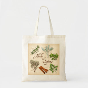 Herbs and Spices, Rosemary, Sage, Thyme, Cinnamon Tote Bag