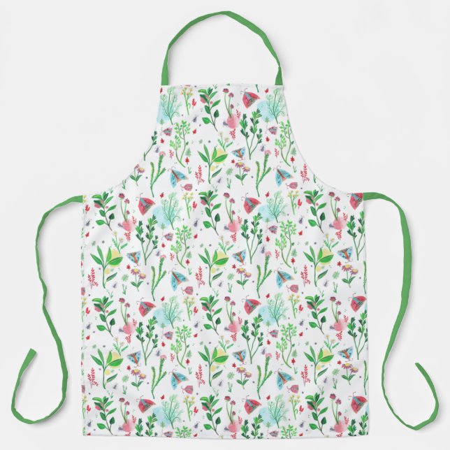 Herbs & Bugs Botanical Apron (Front)