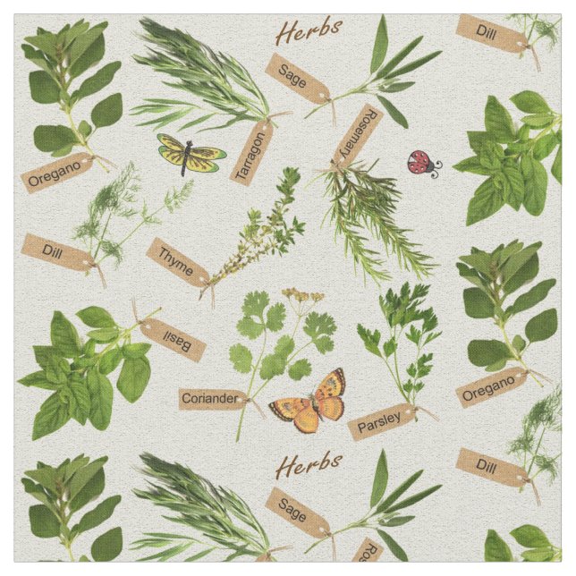 Herbs Fabric (Close Up)