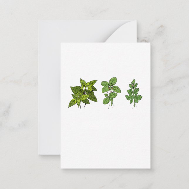 Herbs, herb themed card (Front)